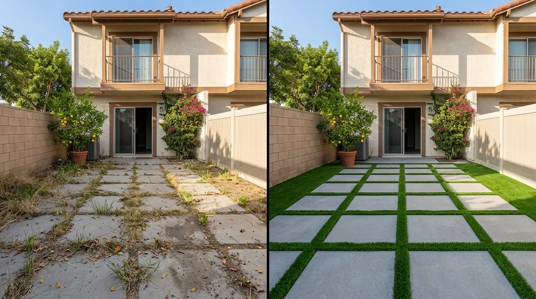 Result artificial grass installation in Chula Vista - Chula Vista Turf Installation