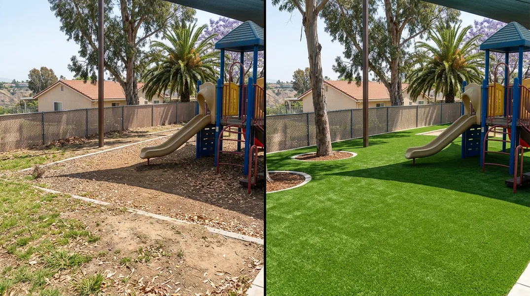 Result artificial grass installation in Chula Vista - Chula Vista Turf Installation