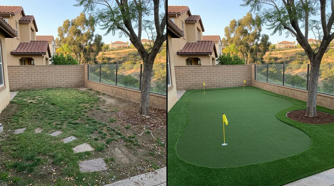 Result artificial grass installation in Chula Vista - Chula Vista Turf Installation